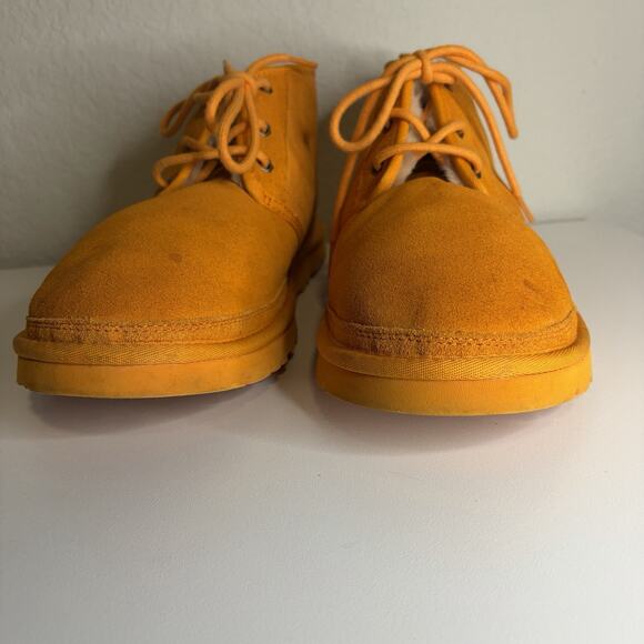 UGG Neumel Boots Mens Size 14 Orange Suede Sheepskin Lined Chukka 3236 main image 7